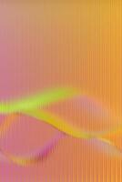 Blurry Pink and Yellow Dynamic Shapes behind Fluted Glass. 3D rendering photo