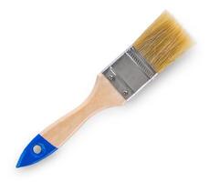 New paint brush isolated on a white background with clipping path photo