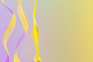 Blurry Yellow and Purple Swirl with Copy space. 3d rendering photo