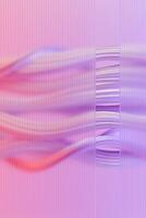 Pink and Purple Background With Wavy Lines. 3d rendering photo