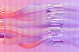 Pink and Purple Background With Wavy Lines. 3d rendering photo