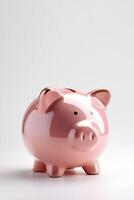 AI generated Glossy piggy bank. Concept of savings. AI generated photo