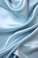 AI generated Close Up View of Blue Fabric. Generative AI photo
