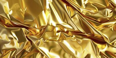 AI generated Solid Gold Seamless Foil Background photo