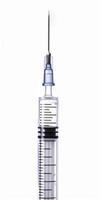 AI generated Syringe Isolated on White Background photo