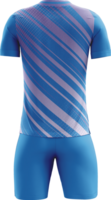 a soccer uniform with blue and purple stripes png