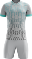 a soccer uniform with a geometric pattern front view png