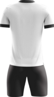 a soccer uniform on a transparent background back view png