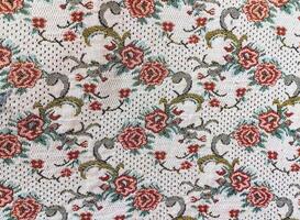 Vintage Flower on the Fabric Texture Pattern photo
