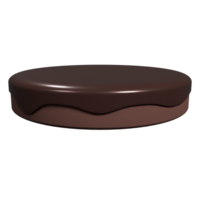 Chocolate stand podium. Chocolate podium with dripping melted. Product presentation. 3D rendering illustration png