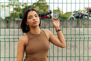 Portrait of latin american young woman. photo