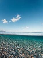 Calm Ocean With Cloudy Sky photo