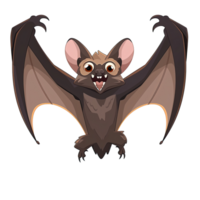 ai généré un illustration de une petit marron chauve souris png