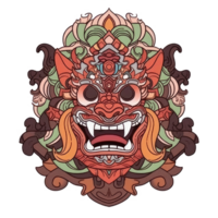 AI generated An illustration of a Barong, mythic creature png