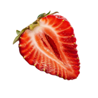 AI generated Strawberry slice Isolated on transparent background png