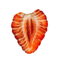 AI generated Strawberry slice Isolated on transparent background png