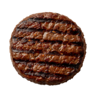 ai genererad grill burger patties isolerat på transparent bakgrund png