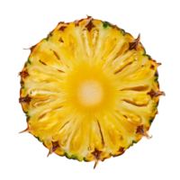 AI generated Pineapple slice Isolated on transparent background png