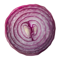 AI generated Onion slice Isolated on transparent background png