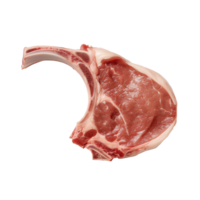 AI generated Raw pork chop Isolated on transparent background png