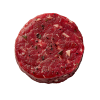 AI generated Raw burger patties Isolated on transparent background png