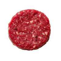 AI generated Raw burger patties Isolated on transparent background png