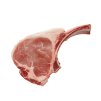 AI generated Raw pork chop Isolated on transparent background png