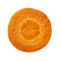 AI generated Carrot slice Isolated on transparent background png