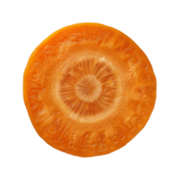 AI generated Carrot slice Isolated on transparent background png