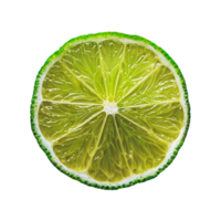 AI generated Lime slice Isolated on transparent background png