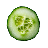 AI generated Cucumber slice Isolated on transparent background png