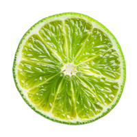 AI generated Lime slice Isolated on transparent background png