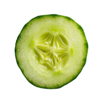 AI generated Cucumber slice Isolated on transparent background png