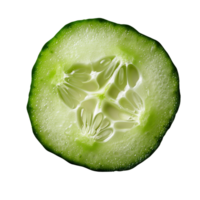 AI generated Cucumber slice Isolated on transparent background png