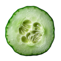 AI generated Cucumber slice Isolated on transparent background png