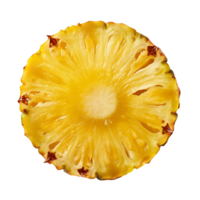 AI generated Pineapple slice Isolated on transparent background png