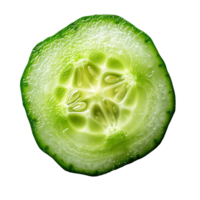 AI generated Cucumber slice Isolated on transparent background png