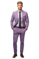 AI generated Stylish Man in a Suit and Tie Created With Generative AI Technology png