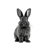 AI generated Graceful Black Rabbit With Elegant Ears Created With Generative AI Technology png