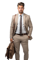 AI generated Stylish Man in a Suit and Tie Created With Generative AI Technology png