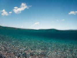 Calm Ocean With Cloudy Sky photo