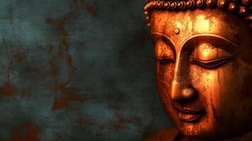 AI generated Face of Buddha background photo