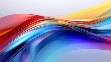 AI generated Abstract vibrant colorful wave background for wallpaper, presentation photo