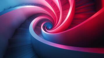 AI generated abstract spiral background spiral architecture photo