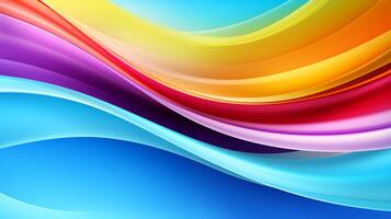 AI generated Abstract vibrant colorful wave background for wallpaper, presentation photo