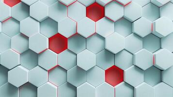 AI generated Hexagonal abstract white background photo