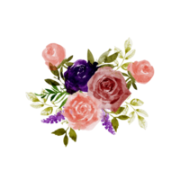 akvarell blomsterarrangemang png