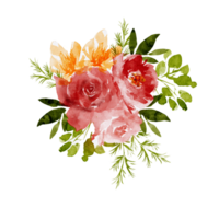 arreglo floral de acuarela png