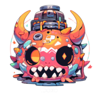 AI generated Dungeon Dweller Delight Monster Character Tee Illustration png