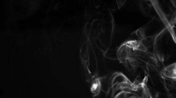 white smoke, vapor , fog cloud on black background for using in composition and overlay photo